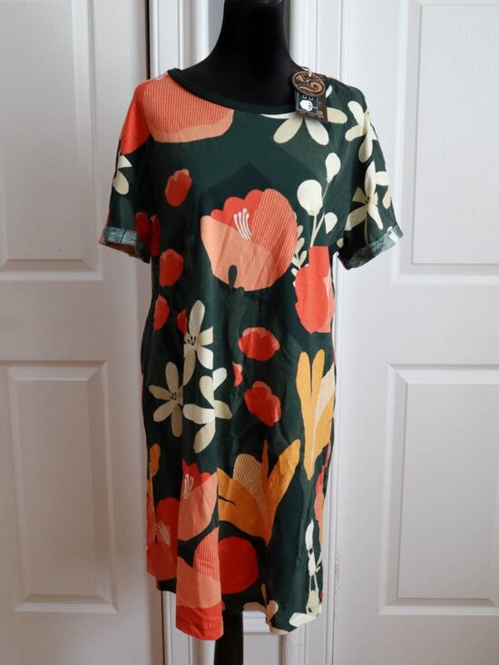 Happy Earth Dresses & Skirts - Happy Earth 100% Organic Cotton T-Shirt Dress Finley Paradise Sz XL Fair Trade